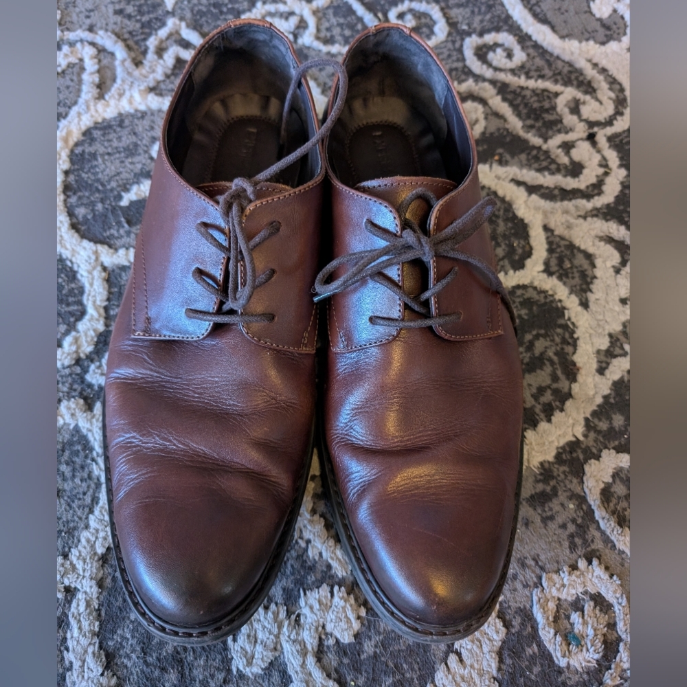 Express Men's Brown Leather Shoes